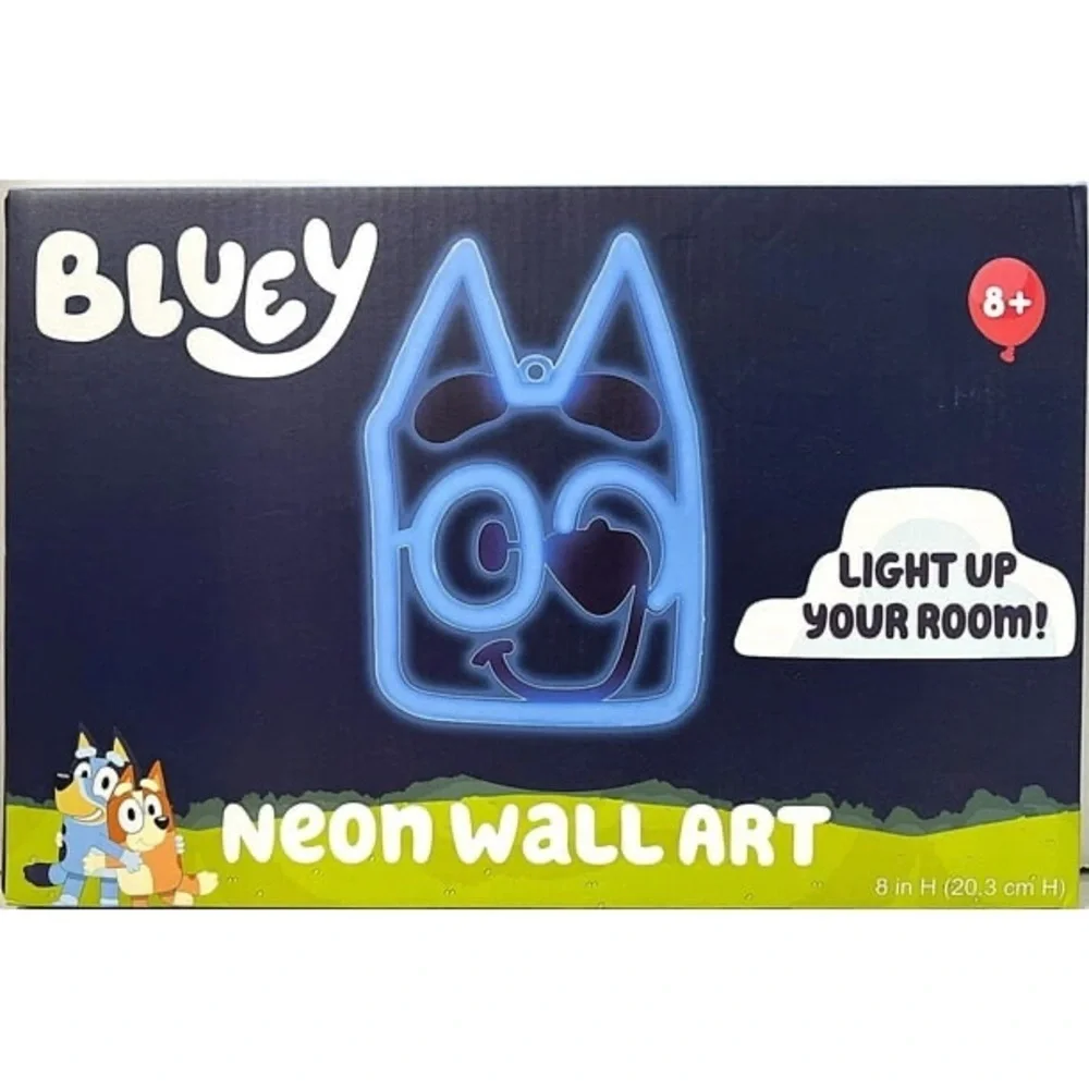 BLUEY NEON WALL LIGHT UP YOUR ROOM ART NWT